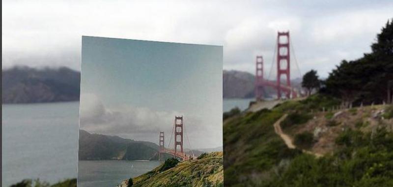 Golden Gate Bridge en San Francisco, California (Abril de 1979 y mayo de 2015